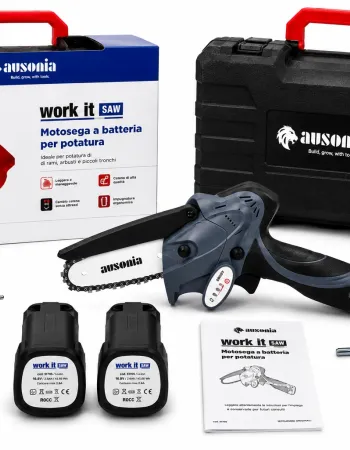 Mini Αλυσοπρίονο Μπαταρίας 16.8V με 2 Μπαταρίες Li-Ion & Βαλίτσα Μεταφοράς