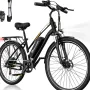 Ηλεκτρικό Ποδήλατο 28" 250W με Αποσπώμενη Μπαταρία 36V 12Ah Αυτονομία έως 90km - Μαύρο