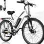 Ηλεκτρικό Ποδήλατο 28" 250W με Αποσπώμενη Μπαταρία 36V 12Ah Αυτονομία έως 90km - Λευκό