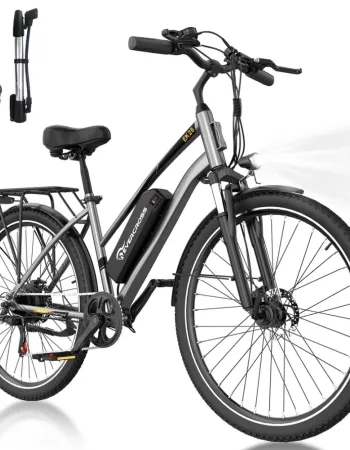 Ηλεκτρικό Ποδήλατο 28" 250W με Αποσπώμενη Μπαταρία 36V 12Ah Αυτονομία έως 90km - Ασημί