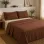 Σετ Σεντόνια Υπέρδιπλα 4 Τεμαχίων 240x260cm 100% Βαμβάκι 200TC Καφέ - Εκρού