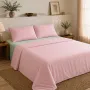 Σετ Σεντόνια Υπέρδιπλα 4 Τεμαχίων 240x260cm 100% Βαμβάκι 200TC Ροζ- Μέντα
