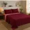 Σετ Σεντόνια Υπέρδιπλα 4 Τεμαχίων 240x260cm 100% Βαμβάκι 200TC Μπορντό- Σάπιο Μήλο