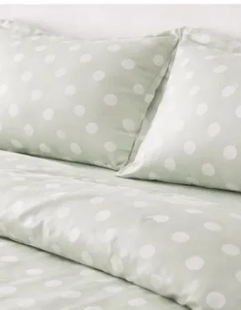 Σετ Σεντόνια Υπέρδιπλα 4 Τεμαχίων 240x260cm Βαμβακοσατέν 300TC Φυστικί Πουά