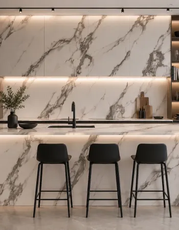 Πάνελ PVC Μαρμάρου Crystal White Marble Glossy 122x244cm (3mm) για Επένδυση Τοίχου - CWM-04
