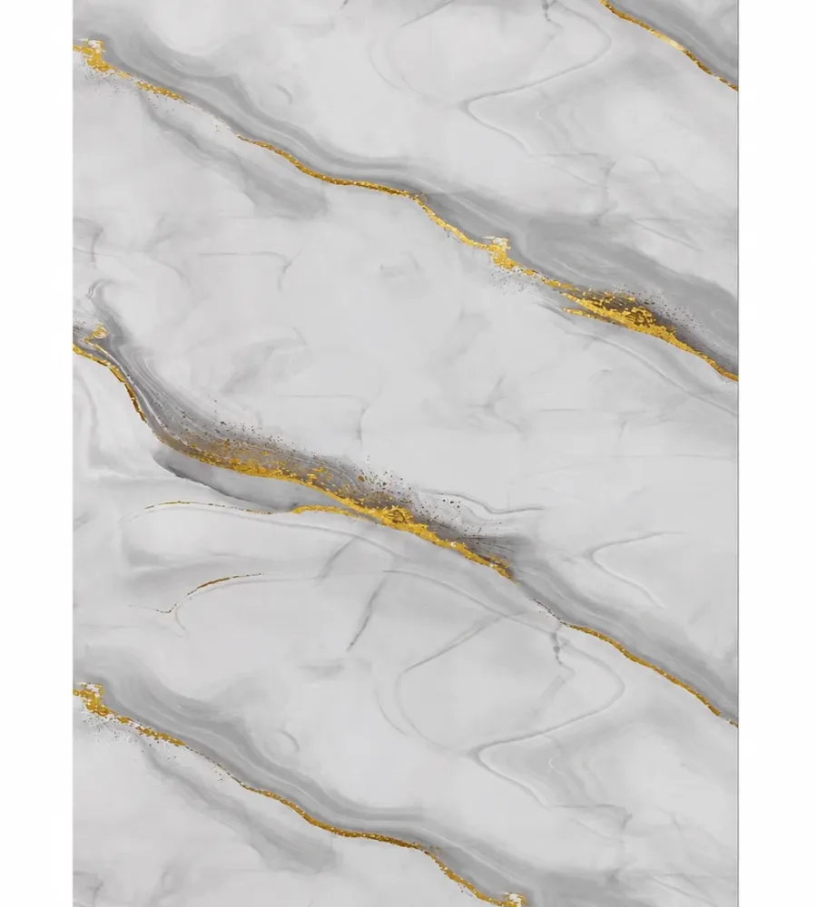 Πάνελ PVC Μαρμάρου Grey Agate Gold Glossy 122x244cm 3mm | Premium Luxury Wall Panel