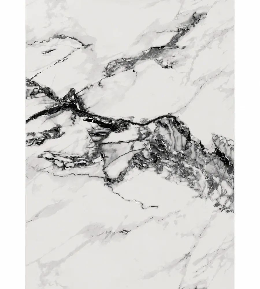 Πάνελ PVC Μαρμάρου White Black Crystal Marble Glossy 122x244cm (3mm)