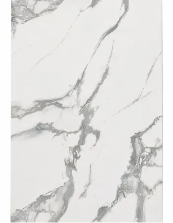 Πάνελ PVC Μαρμάρου White Grey Marble Glossy 122x244cm 3mm | Premium Επένδυση Τοίχου