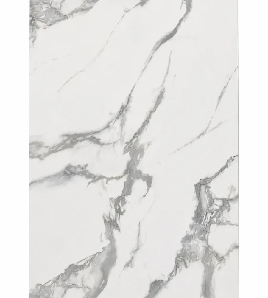 Πάνελ PVC Μαρμάρου White Grey Marble Glossy 122x244cm 3mm | Premium Επένδυση Τοίχου