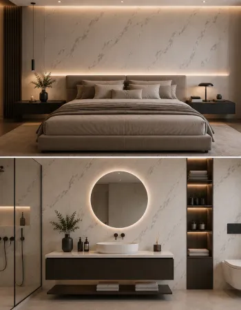 Πάνελ PVC Μαρμάρου White Grey Marble Glossy 122x244cm 3mm | Premium Επένδυση Τοίχου