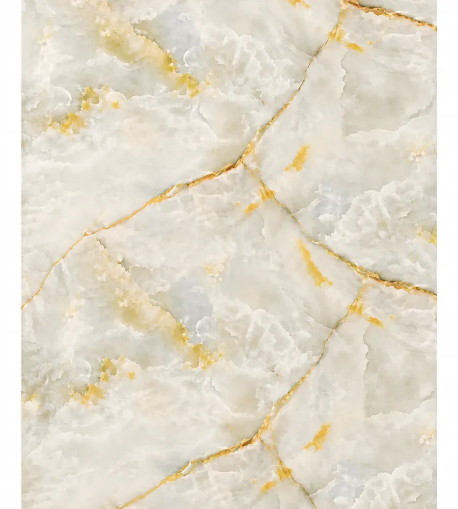 Πάνελ PVC Μαρμάρου Golden Ivory Onyx Glossy 122x244cm 3mm | Premium Επένδυση Τοίχου