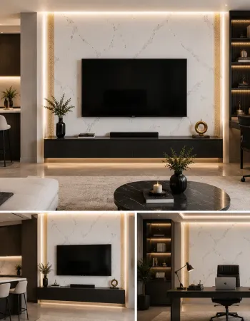 Πάνελ PVC Μαρμάρου White Gold Greek Glossy 122x244cm 3mm για Επένδυση Τοίχου