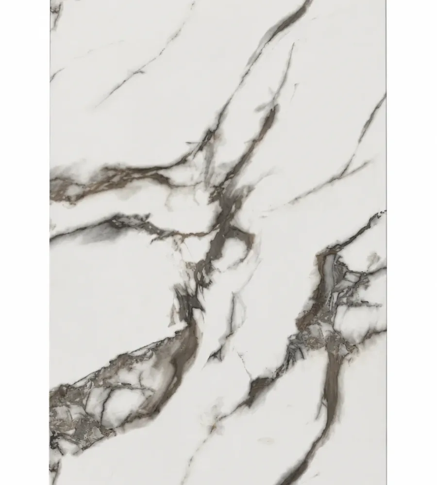 Πάνελ PVC Μαρμάρου Crystal White Marble Glossy 122x244cm (3mm) για Επένδυση Τοίχου - CWM-04