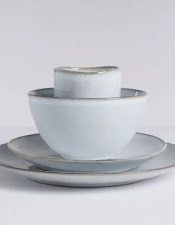 Σετ Σερβίτσιο Φαγητού 16 Τεμαχίων Κεραμικό Stoneware Γκρι για 4 Άτομα