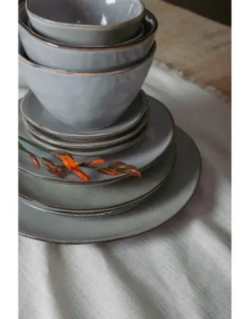 Σετ Σερβίτσιο Φαγητού 16 Τεμαχίων Κεραμικό Stoneware Γκρι για 4 Άτομα