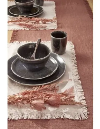 Σετ Σερβίτσιο Φαγητού 16 Τεμαχίων Κεραμικό Stoneware Μαύρο για 4 Άτομα